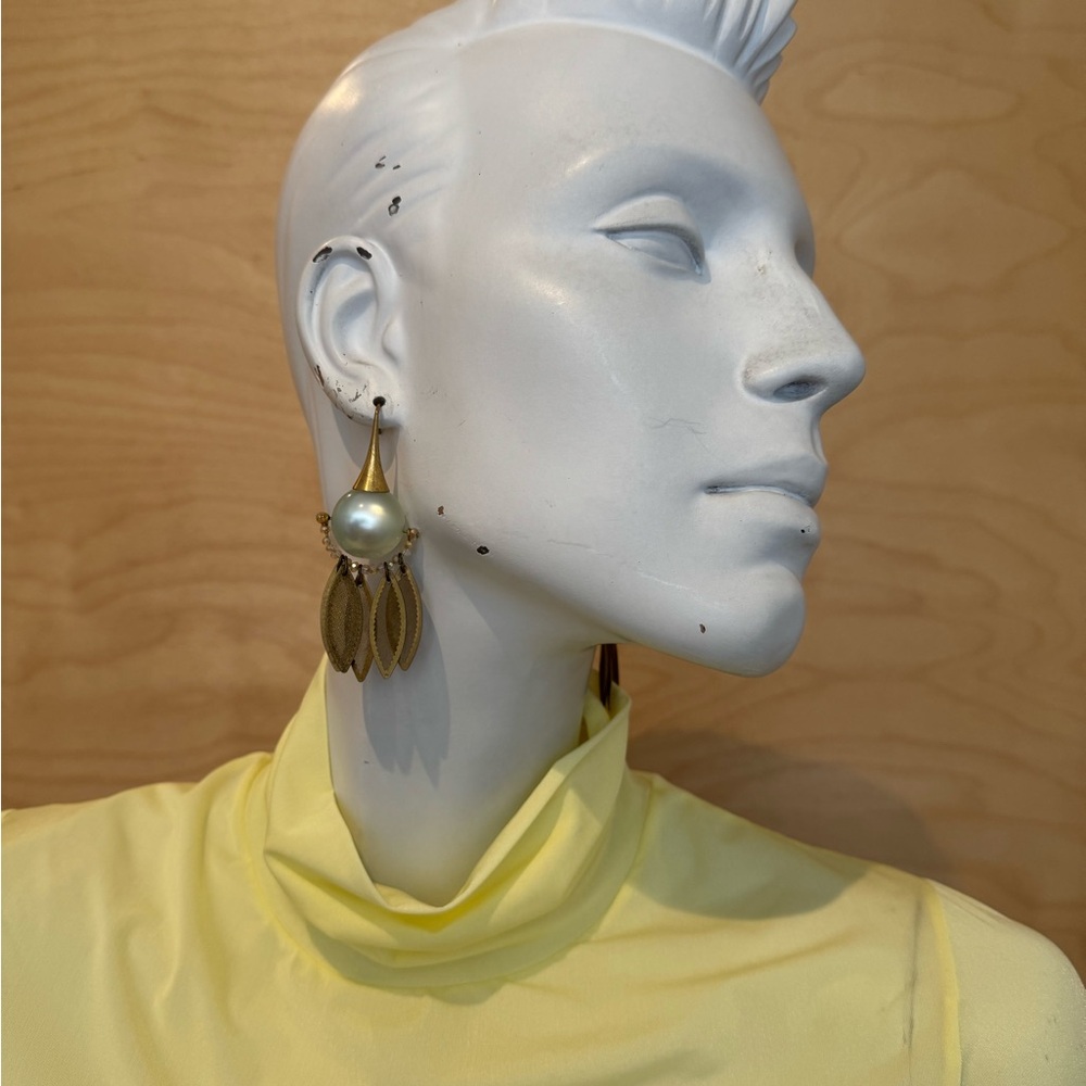 Dries Van Noten Light Yellow Sheer turtleneck - Picture 6 of 9